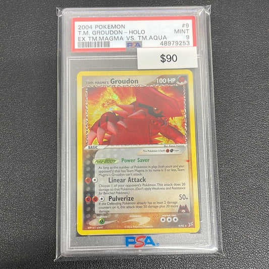 2004 Pokémon Team Magma’s Groudon Holo 9/95 PSA 9