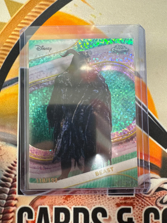 2025 Topps Chrome Disney Beast Aqua Mini Diamond Refractor /199