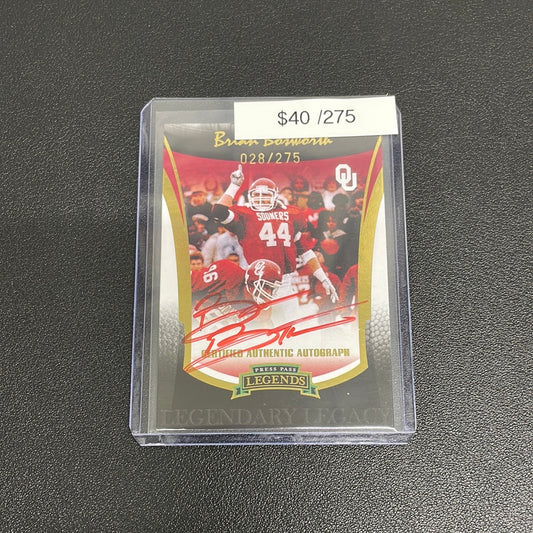 2006 Press Pass Legends Brian Bosworth Auto /275