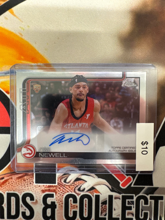 2025-26 Topps Chrome NBA Asa Newell Rookie Autograph