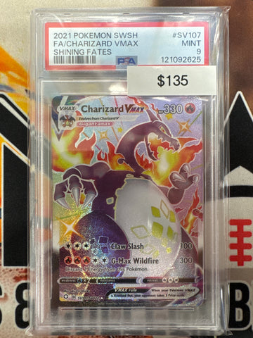 Pokémon Charizard VMAX Shiny Vault (Shining Fates) SV107/SV122 PSA 9
