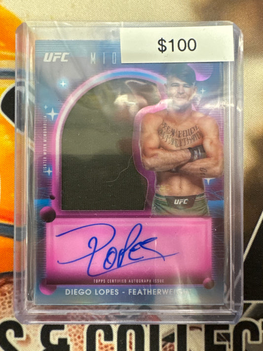 2025 Topps Midnight UFC Diego Lopes Relic Autograph