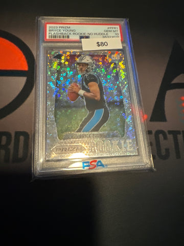 2023 Prizm Bryce Young Flashback no huddle PSA 10