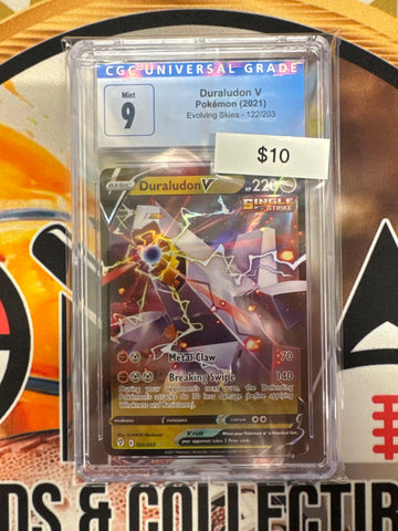 2021 Pokémon Duraludon V 122/203 Evolving Skies CGC 9