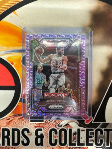 2023-24 Panini Prizm Monopoly Jayson Tatum Purple Monopoly Shimmer /50