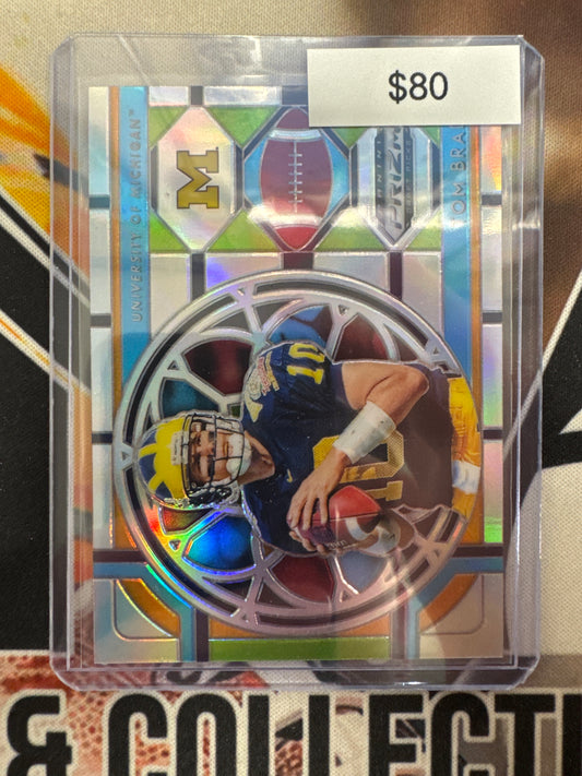 2019 Panini Prizm Draft Picks Football Tom Brady Stained Glass Silver SSP