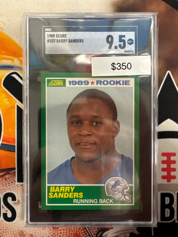 1989 Score Football Barry Sanders Rookie SGC 9.5