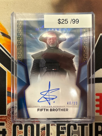 2025 Topps Star Wars Masterwork Sung Kang As Fifth Brother Blue Refractor Autograph /99