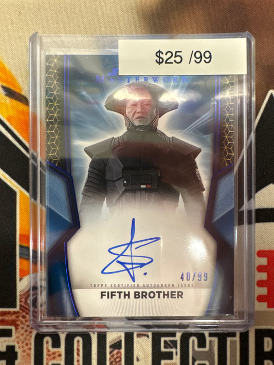 2025 Topps Star Wars Masterwork Sung Kang As Fifth Brother Blue Refractor Autograph /99