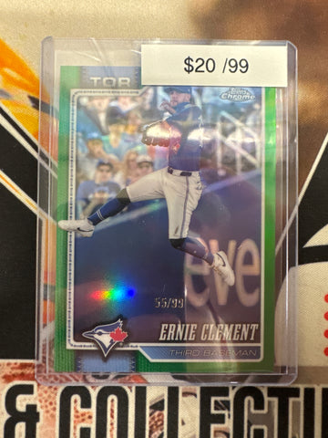 2026 Topps Chrome MLB Ernie Clement Green Refractor /99