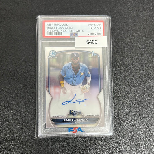 2023 Bowman Junior Caminero #CPAJCR PSA 10