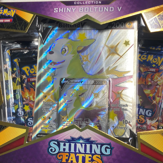 Pokémon Shining Fates Box shiny Eldegoss V or Boltund V or Cramorant V