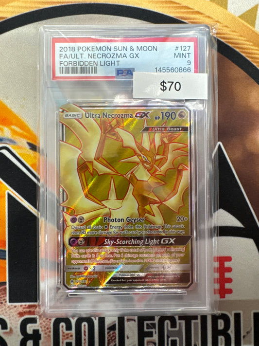 Pokémon Ultra Necrozma GX Forbidden Light Full Art 127/131 PSA 9