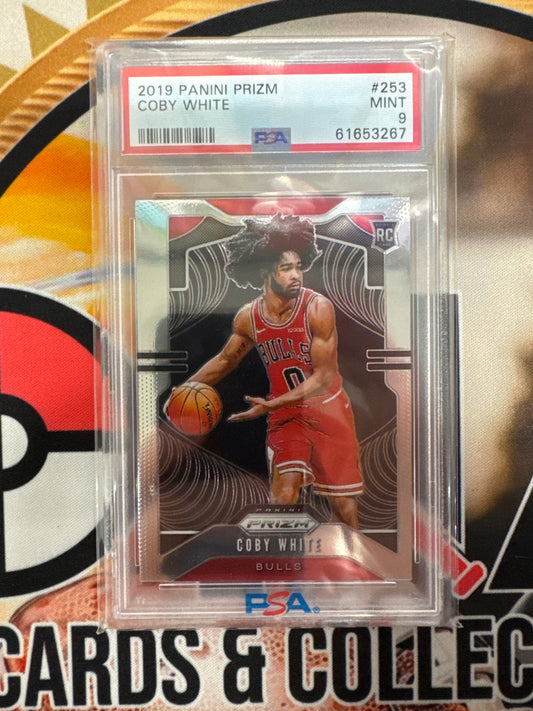 2019 Panini Prizm NBA Coby White Rookie PSA 9