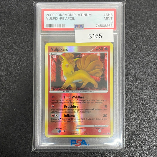 Pokémon Vulpix Reverse Foil (Platinum) SH6 PSA 9