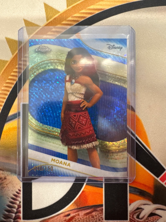 2025 Topps Chrome Disney Moana Blue Mini-Diamond Refractor /150