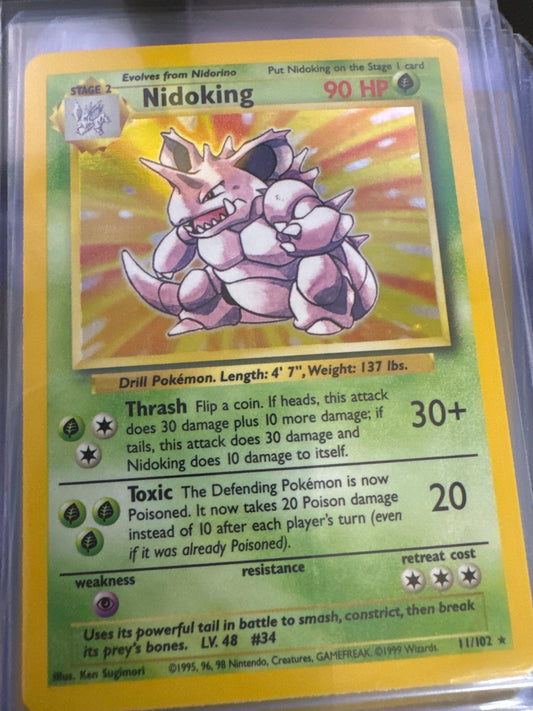 Pokemon Nidoking Base Set Holo 11/102