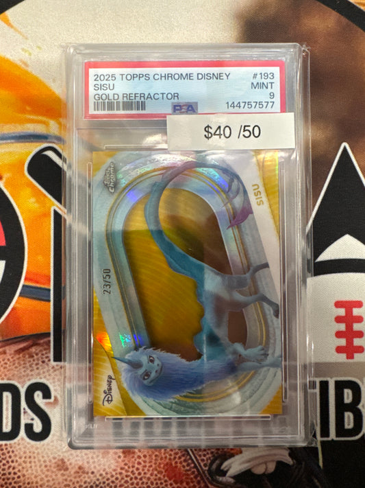 2025 Topps Chrome Disney Sisu Gold Refractor /50 PSA 9