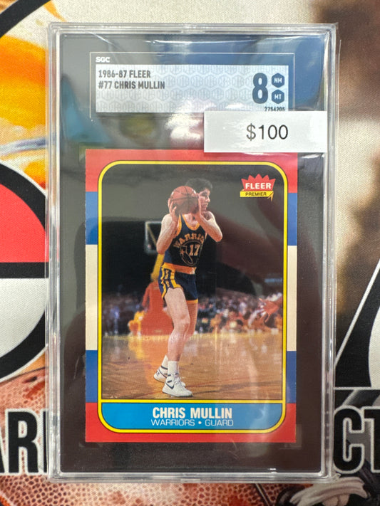 1986-87 Fleer Basketball Chris Mullin SGC 8