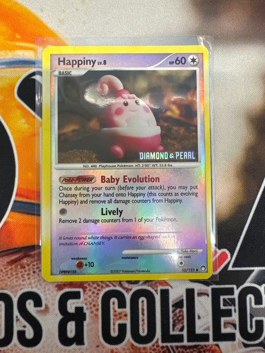 Pokémon Happiny Lv. 8 Diamond & Pearl 52/123 Reverse Foil