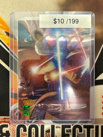 Topps Chrome Star Wars Galaxy Anakin Skywalker Green Shimmer Refractor /199