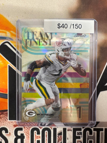 2025 Topps Finest NFL Micah Parsons Team Finest Refractor /150
