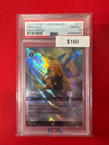 2023 Disney Lorcana En 2 Hercules Enchanted 215/204 PSA 10