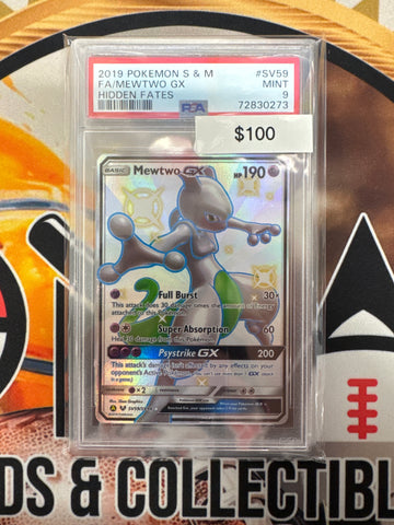 2019 Pokémon Mewtwo GX Hidden Fates SV59/SV94 PSA 10