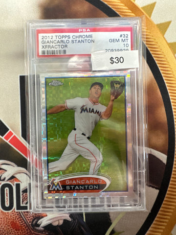 2012 Topps Chrome MLB Giancarlo Stanton XFractor PSA 10