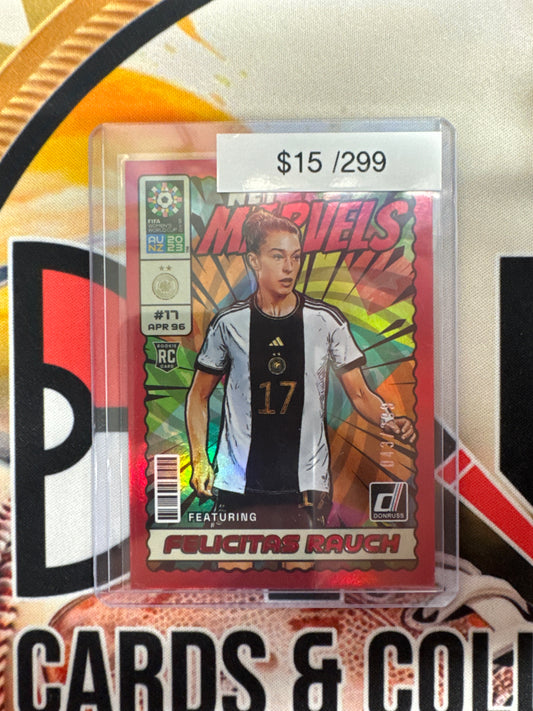 2023 Panini Donruss Fifa Women’s World Cup Felicitas Rauch Net Marvels Red /299