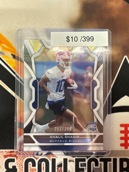 2022 Panini Certified NFL Khalil Shakir Rookie White Refractor /399