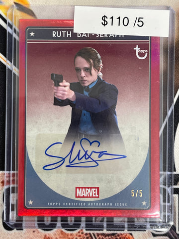 2026 Topps Marvel Brooklyn Collection Ruth Bat-Seraph (Shira Haas) Red Auto /5