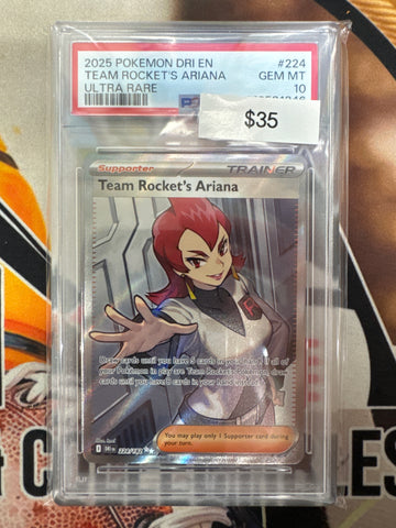 2025 Pokemon Team Rocket’s Ariana 224/182 Ultra Rare Destined Rivals PSA 10