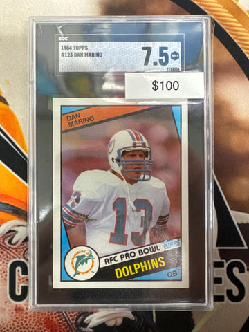 1984 Topps NFL Dan Marino AFC Pro Bowl SGC 7.5