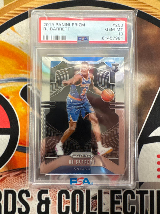 2019 Panini Prizm NBA RJ Barrett Rookie PSA 10
