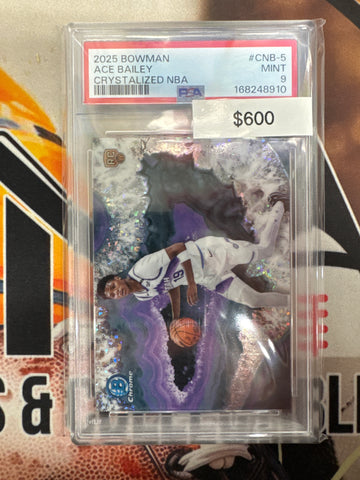 2025 Bowman Basketball Ace Bailey Rookie Crystalized NBA PSA 9