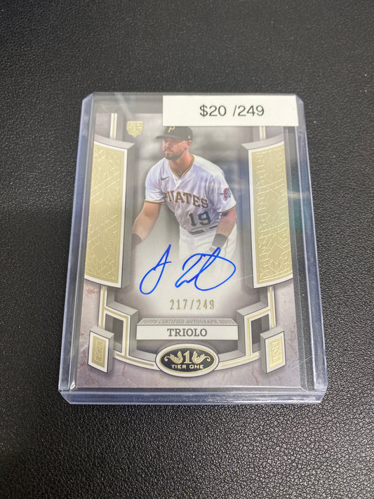 2024 MLB Topps Tier One Jared Triolo Break Put Auto Rookie /249