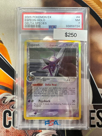 Pokemon EX Espeon Delta Species 4/113 Holo PSA 7
