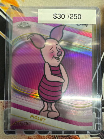 2025 Topps Chrome Disney Piglet Pink Refractor /250