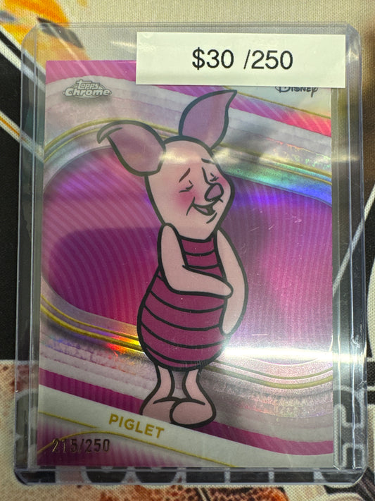 2025 Topps Chrome Disney Piglet Pink Refractor /250