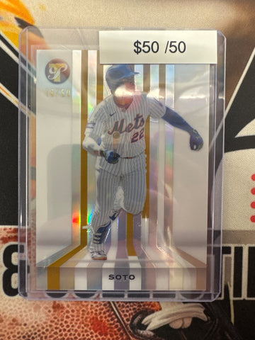 2026 Topps Pristine MLB Juan Soto Spotless Gold Refractor /50