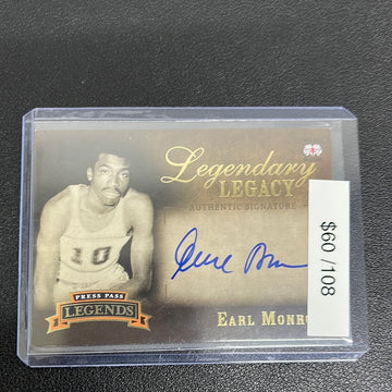 2007 NBA Press Pass Earl Monroe Auto /108