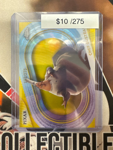 2025 Topps Chrome Disney Chef Gusteau Yellow Refractor /275