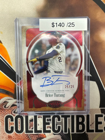 2026 Topps Tier One MLB Brice Turang Prime Performers Autograph Red /25