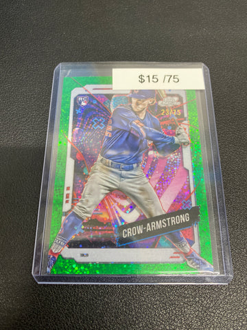 2024 Topps Chrome Cosmic Green Space Dust Pete Crow-Armstrong Rookie /75