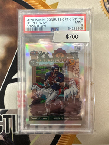 2020 Panini Donruss Optic NFL John Elway Downtown PSA 9