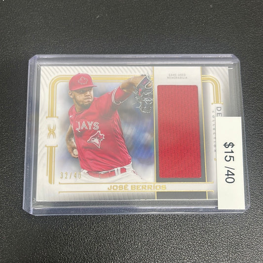 2023 MLB Topps Definitive Collection Jose Berrios Jumbo Patch /40