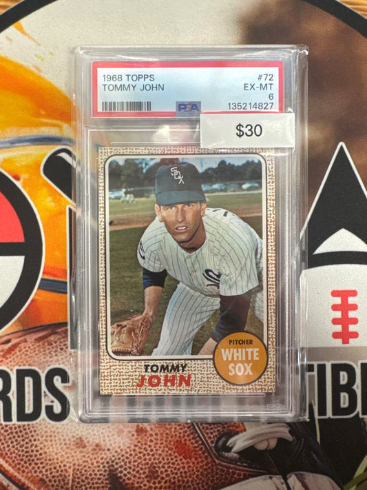 1968 Topps MLB Tommy John PSA 6