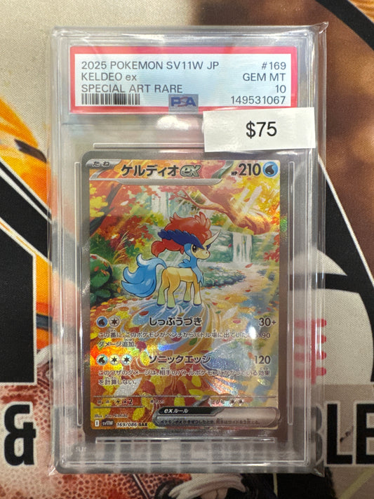 Pokémon Japanese Keldeo EX 169/086 Special Art Rare PSA 10