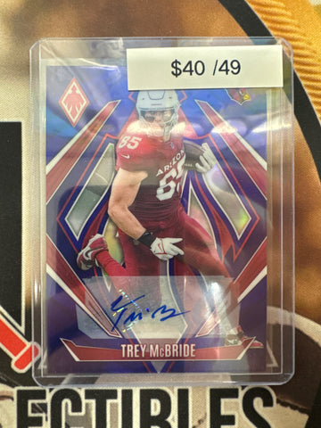 2024 Panini Phoenix NFL Trey McBride Purple Prizm Autograph /49